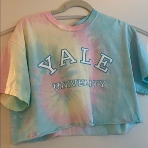 vintage yale crop top tshirt